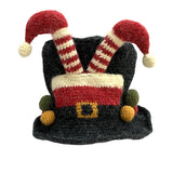 santa stuck in chimney hat
