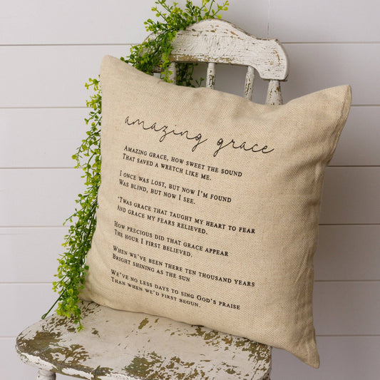 "Amazing Grace" Throw Pillow