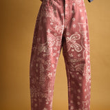 P6317   PAISLEY PRINT WASHED PANTS
