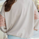 Striped Colorblock Sweatshirt