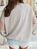 Striped Colorblock Sweatshirt