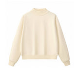 Unisex Fall Cozy Fleece Mock Neck Sweatshirt