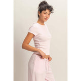 Basic Ribbed Short Sleeve Top