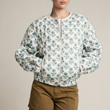 Floral Quilted Zip-Up Jacket - RJ1150