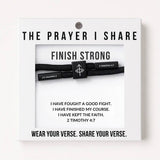 FINISH STRONG Christian Cord Verse Bracelet, Military Gifts