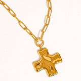 Bari 18K Non-Tarnish Cross Chain Necklace