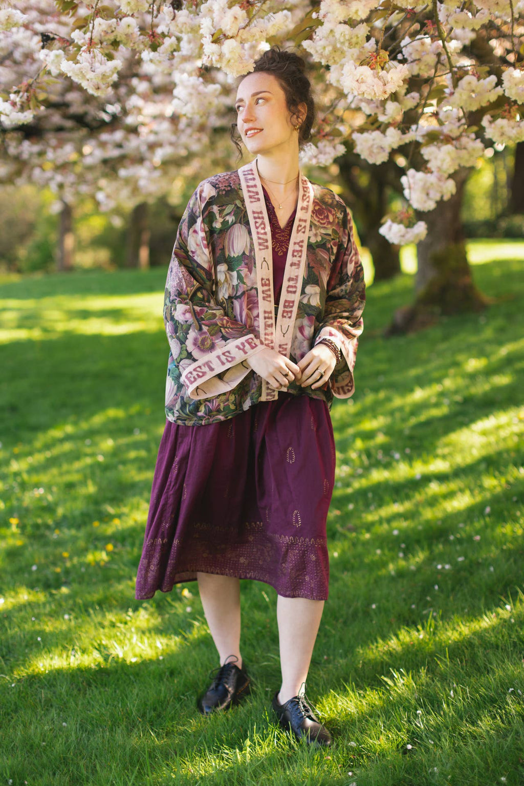 Make A Wish Pixie Duster Cropped Kimono w Wishbone Dandelion