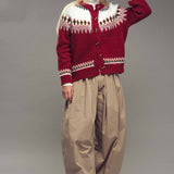 Nordic Wool Blend Toggle Buttons Cardigan