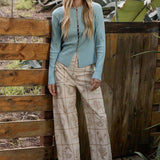 Slim Fit Knit Button Top - RTK1029