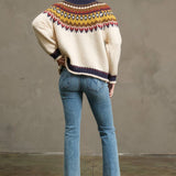 Nordic Pattern Toggle Knit Cardigan - RSW1093
