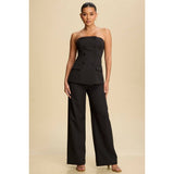 Tuxedo Strapless Jumpsuit