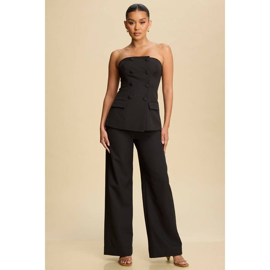 Tuxedo Strapless Jumpsuit