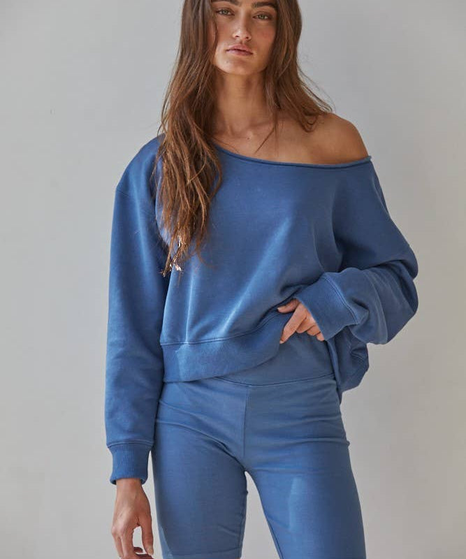 Washed Drop Shoulder Sweater