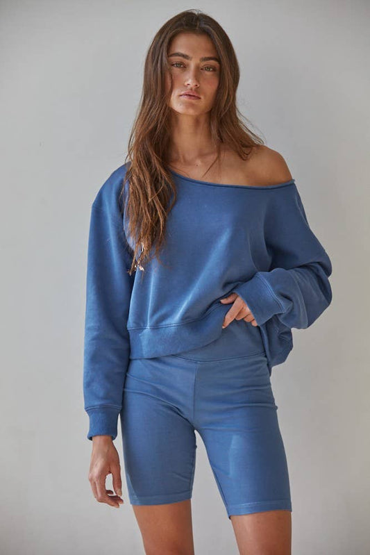 Washed Drop Shoulder Sweater