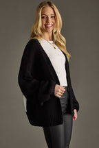 Black "Ski" Knit Cardigan