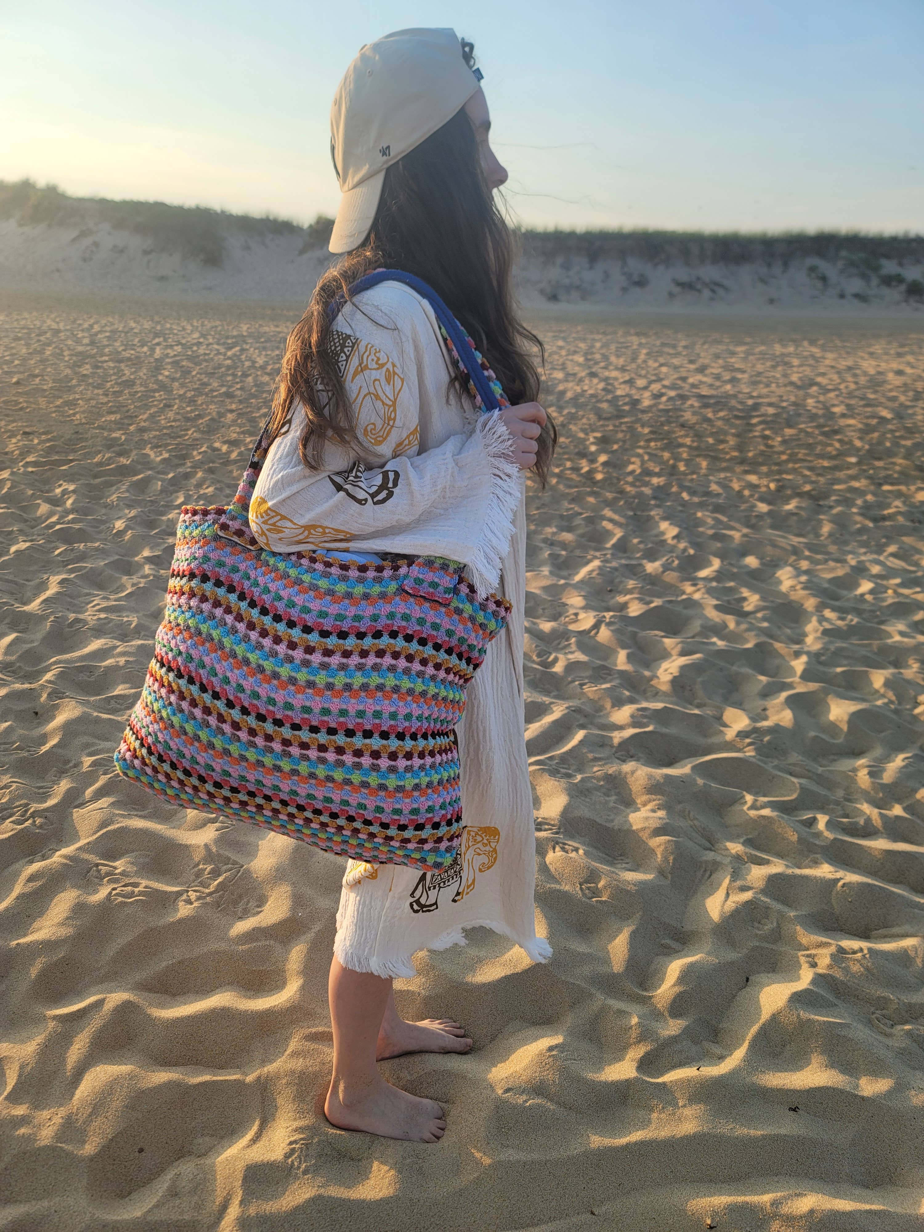 Handwoven Beach Tote Bag