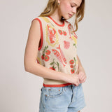 Market Print Knit Vest