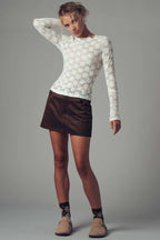Romantic Floral Stretch Lace Layering Top