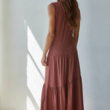 Sleeveless Flare Midi Dress