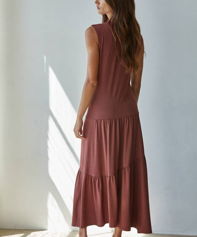 Sleeveless Flare Midi Dress