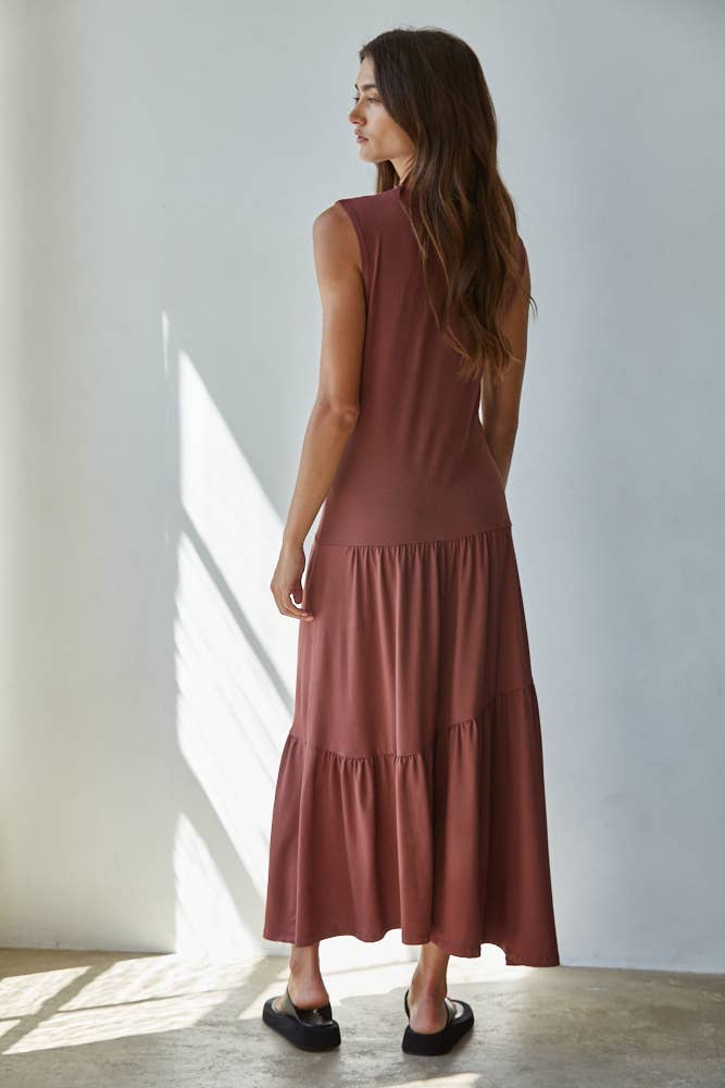 Sleeveless Flare Midi Dress