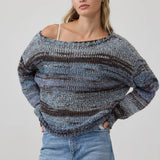 Ombre Stripe Loose Knit Sweater - RSW1229