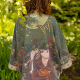 "The Messenger" Fleece Cottage Cardigan Jacket w/ Joan of Arc