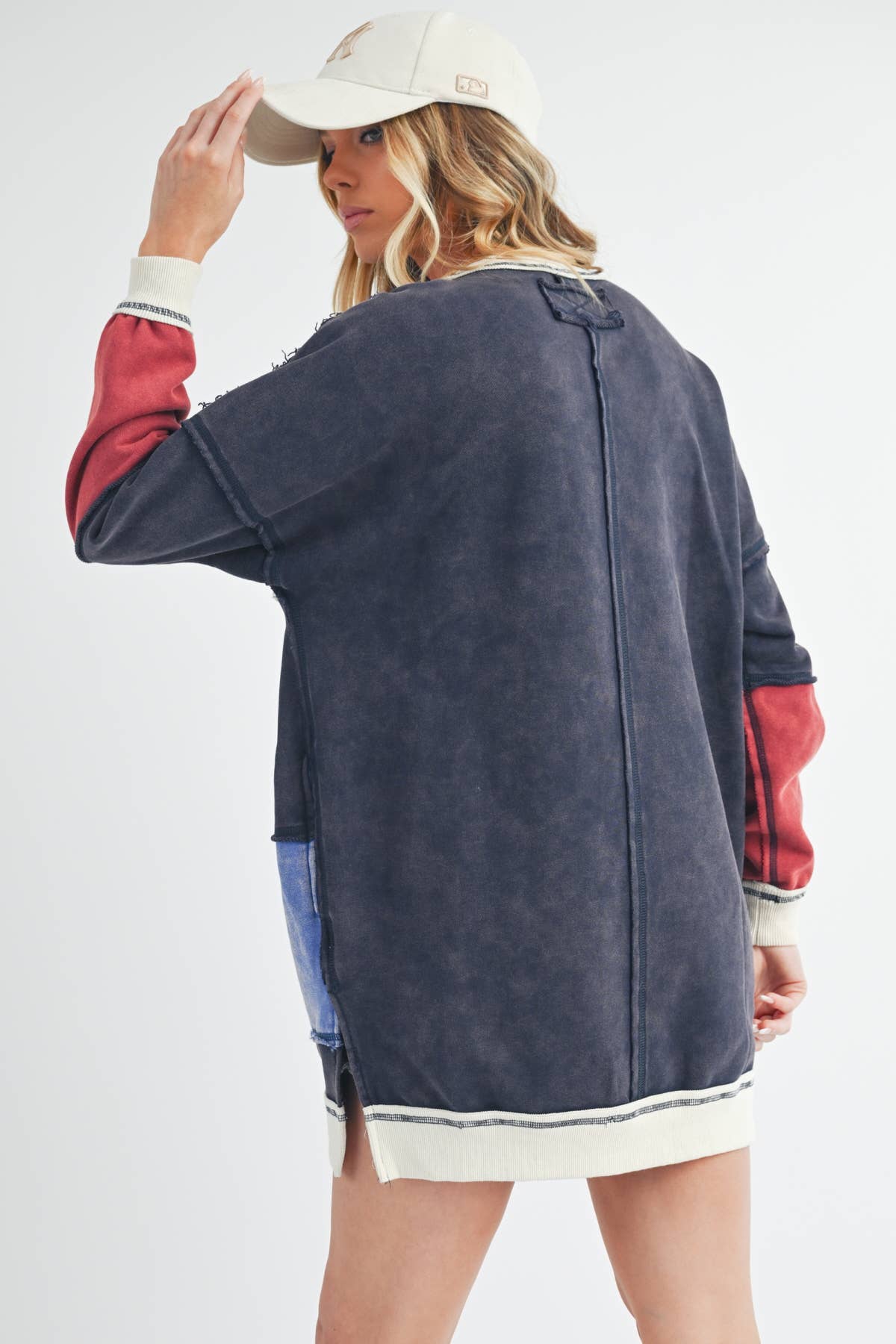 Rugby Color Block Striped Crewneck