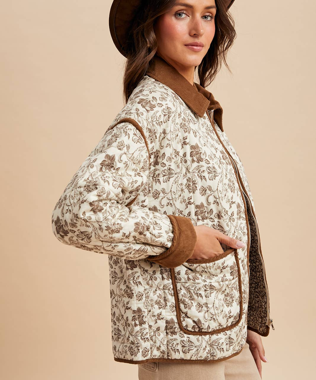 Collared Quilted Puffer Jacket