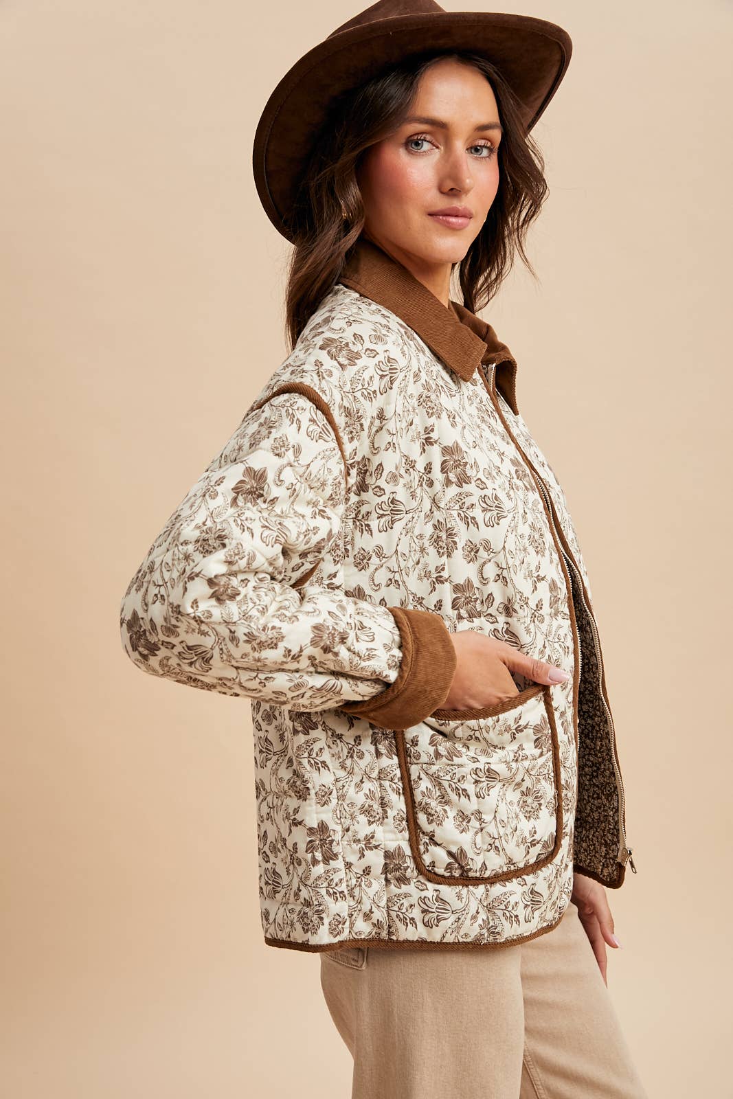 Collared Quilted Puffer Jacket