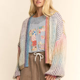 Pastel Rainbow Stripe Cardigan
