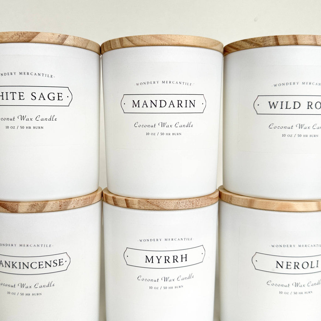 Mandarin Coconut Wax Candle | Citrus, Champaca