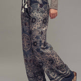 Boho Print Wide-Leg Lounge Pants