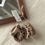 Winter Patterned Thick Seamless Hair Ties (Set of 4)
