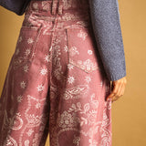 P6317   PAISLEY PRINT WASHED PANTS