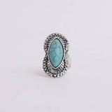 Marquise Western Adjustable Turquoise Ring