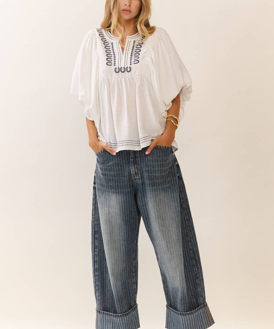 The Striped Barrel Carpenter Culottes Pants