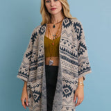 Aztec Soft Knit cardigan with Tribal Print - Western Vibe 🌵