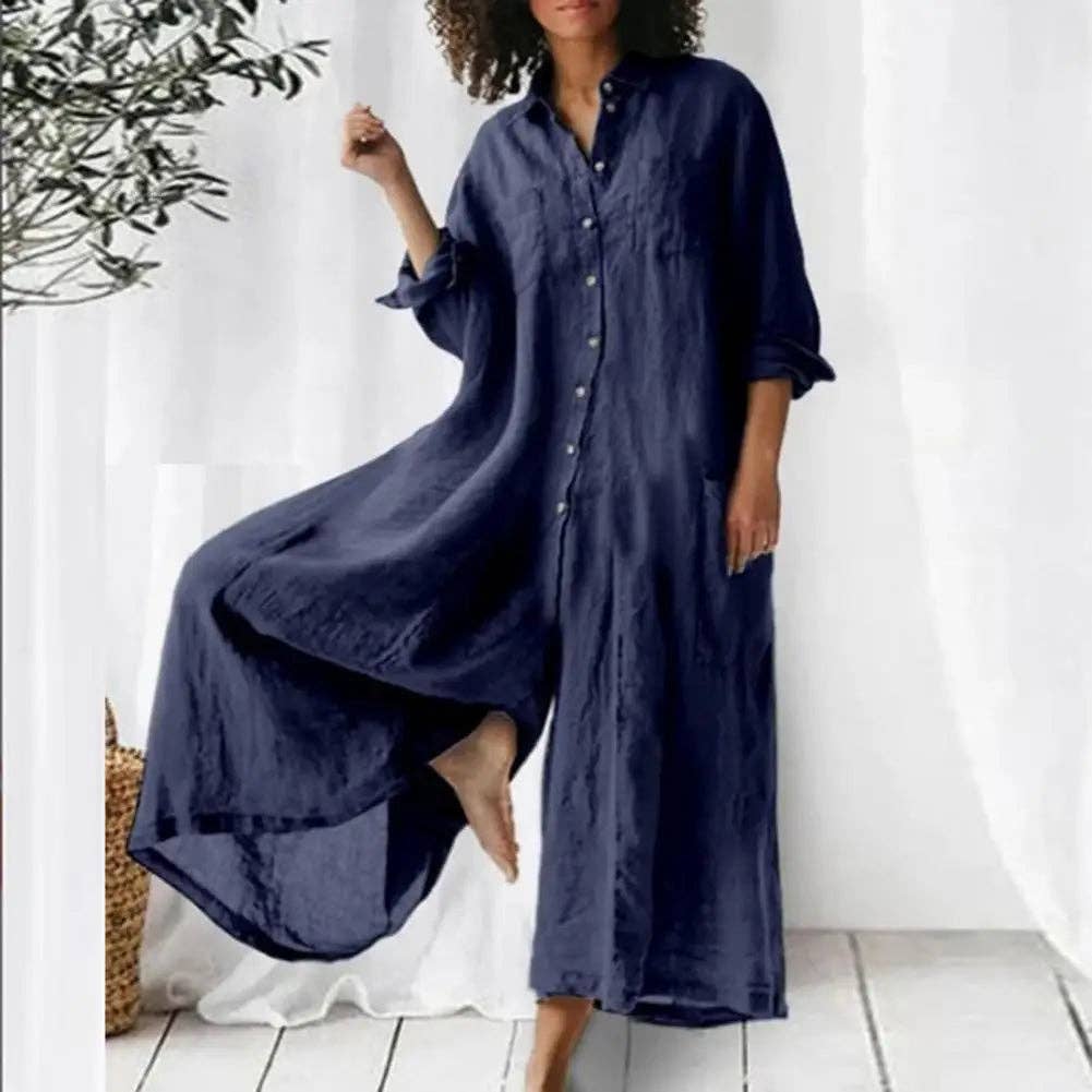 Cotton Linen Oversized Romper
