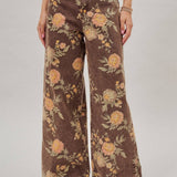 Vintage Botanical High-Rise Wide Leg Denim
