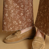 P4663ST   FLORAL PRINT STRETCHED PANTS