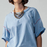 Contrast Stitch Oversized Tee