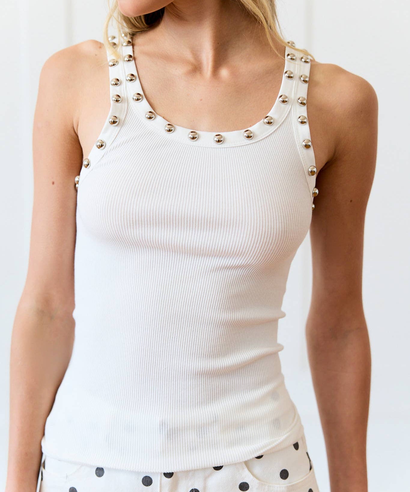 Stud Detailed Tank Top - RTK1102