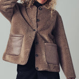Plush Faux Shearling Jacket – Boxy Relaxed Fit