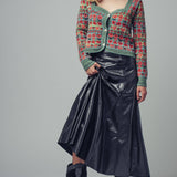 Vintage Floral Jacquard Knit Cardigan