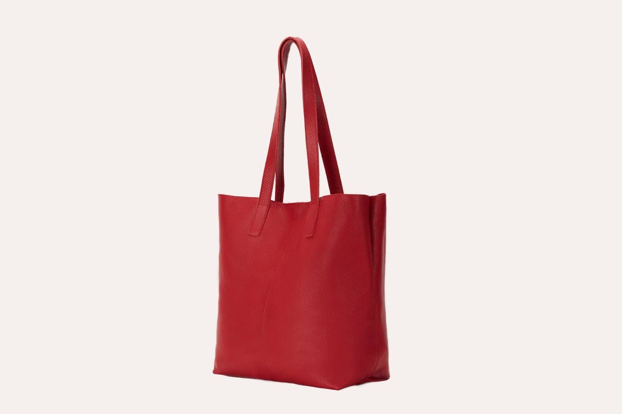 Red Journalist Tote