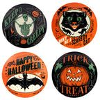 Scaredy Cat Halloween Canape Plate Round
